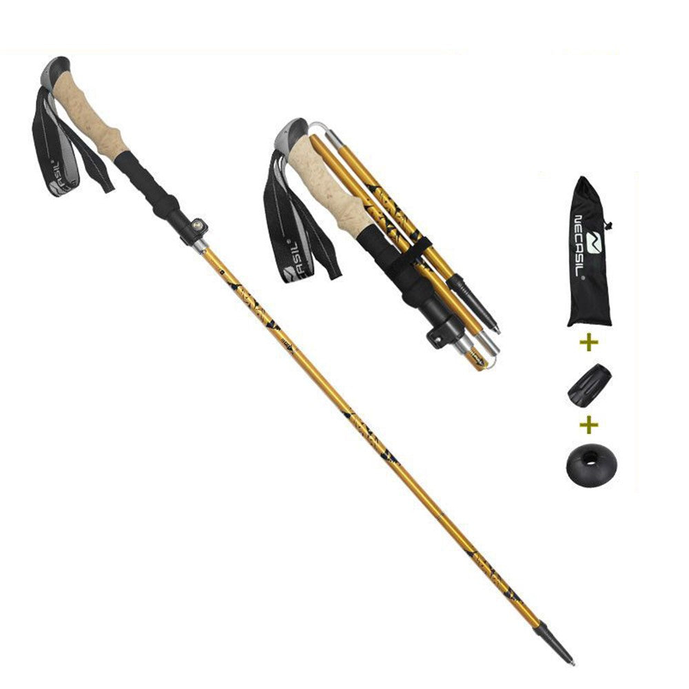 NECASIL N88 Anti-Slip Trekking Pole 33-125 CM Aluminum Alloy Folding Hiking Walking Stick