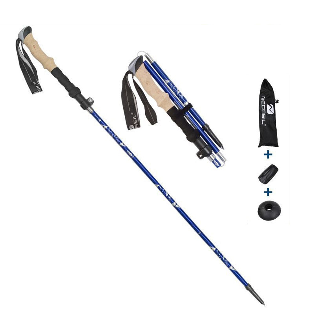 NECASIL N88 Anti-Slip Trekking Pole 33-125 CM Aluminum Alloy Folding Hiking Walking Stick
