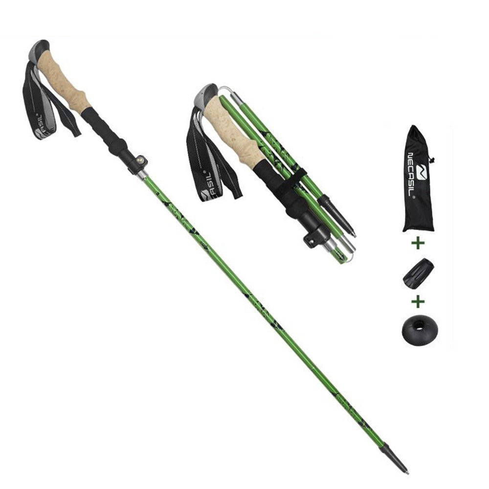 NECASIL N88 Anti-Slip Trekking Pole 33-125 CM Aluminum Alloy Folding Hiking Walking Stick