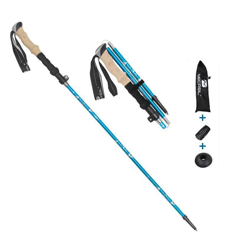 NECASIL N88 Anti-Slip Trekking Pole 33-125 CM Aluminum Alloy Folding Hiking Walking Stick