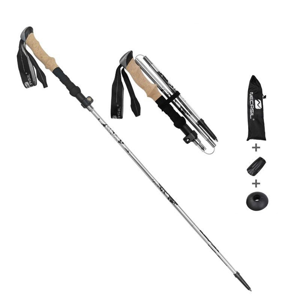 NECASIL N88 Anti-Slip Trekking Pole 33-125 CM Aluminum Alloy Folding Hiking Walking Stick