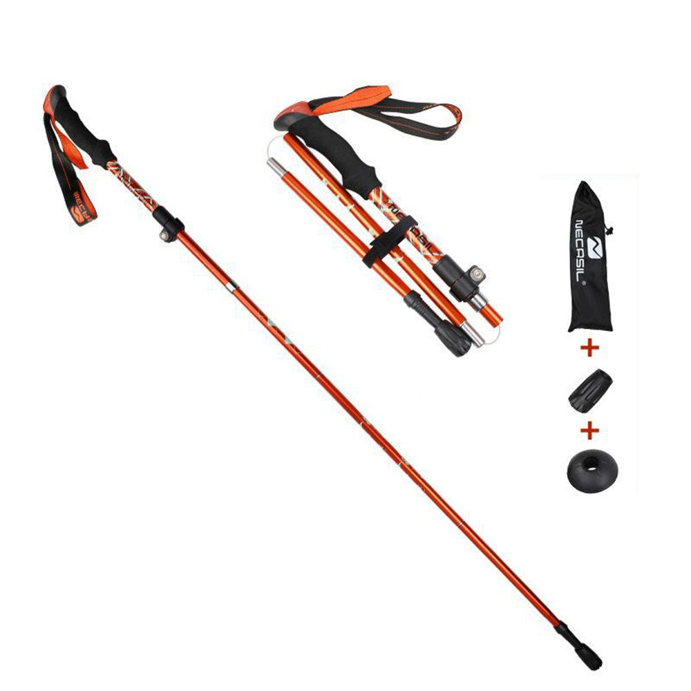 NECASIL N82 5-Section Aluminum Alloy Trekking Pole Outdoor Camping 32-125CM Folding Walking Stick