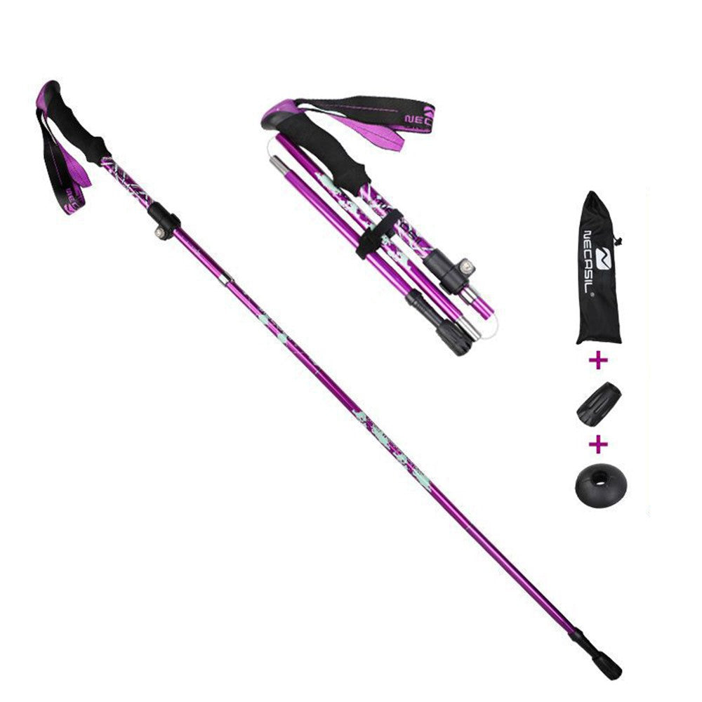 NECASIL N82 5-Section Aluminum Alloy Trekking Pole Outdoor Camping 32-125CM Folding Walking Stick