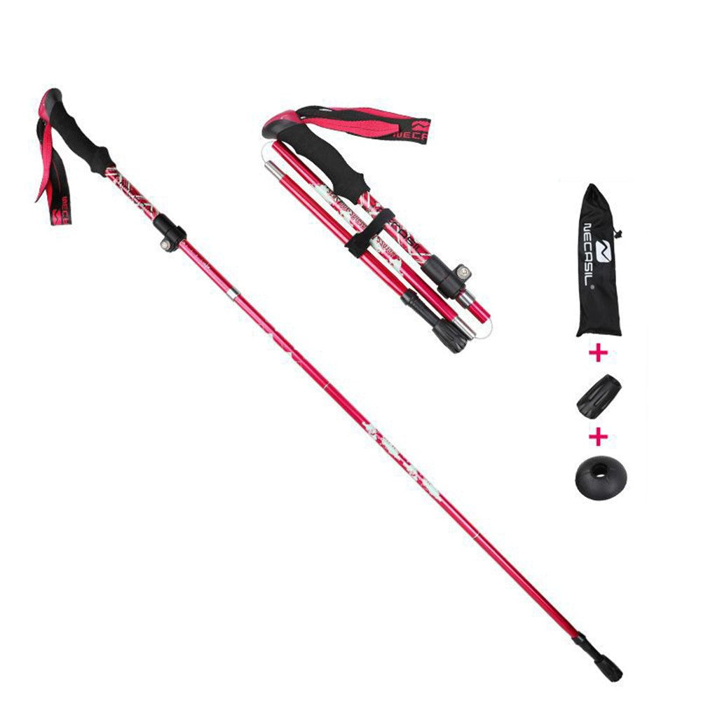 NECASIL N82 5-Section Aluminum Alloy Trekking Pole Outdoor Camping 32-125CM Folding Walking Stick