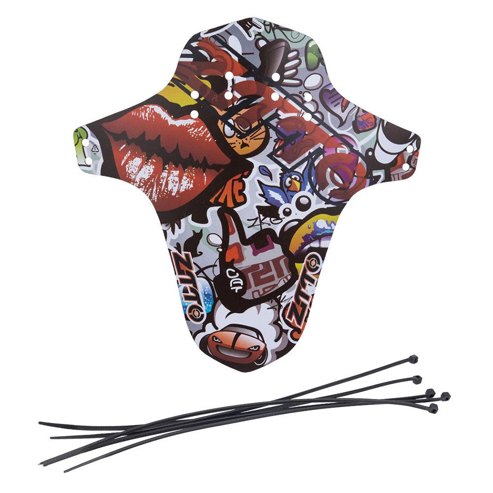 ZTTO Colorful Pattern Mountain Bike Fender PP Road Bicycle Mudguard, Short Style