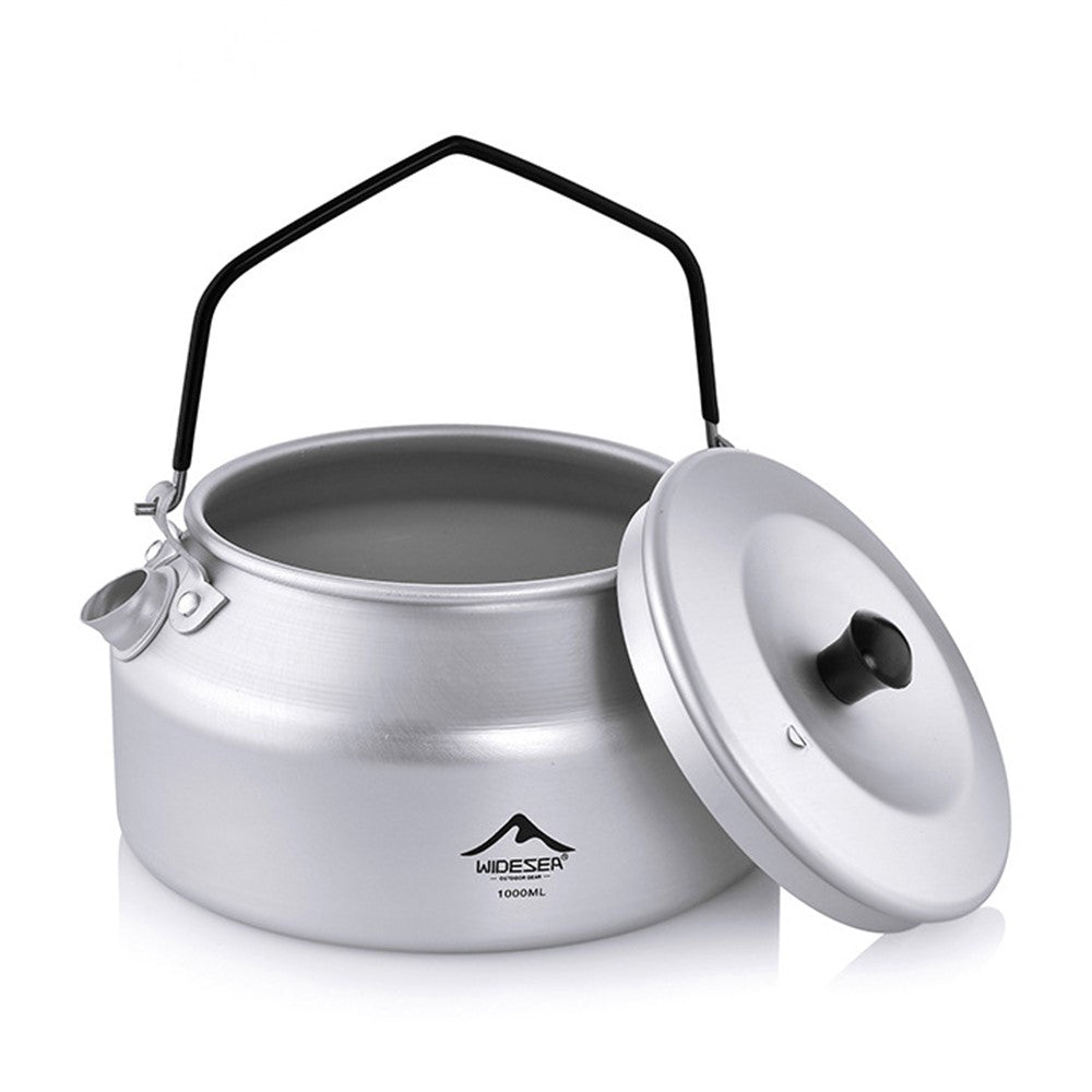 WIDESEA AKT-10 1L Outdoor Camping Kettle Lightweight Aluminum Teapot with Foldable Handle BPA Free, No FDA