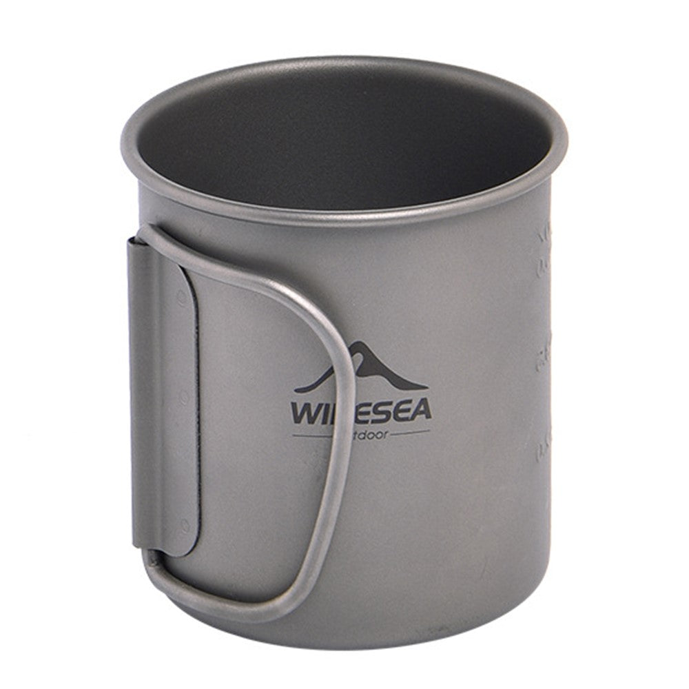 WIDESEA WSTT-200ML Titanium Alloy 200ml Water Bottle Ultra-light Coffee Mug No FDA Certification, BPA-free for Backpacking Camping Hiking
