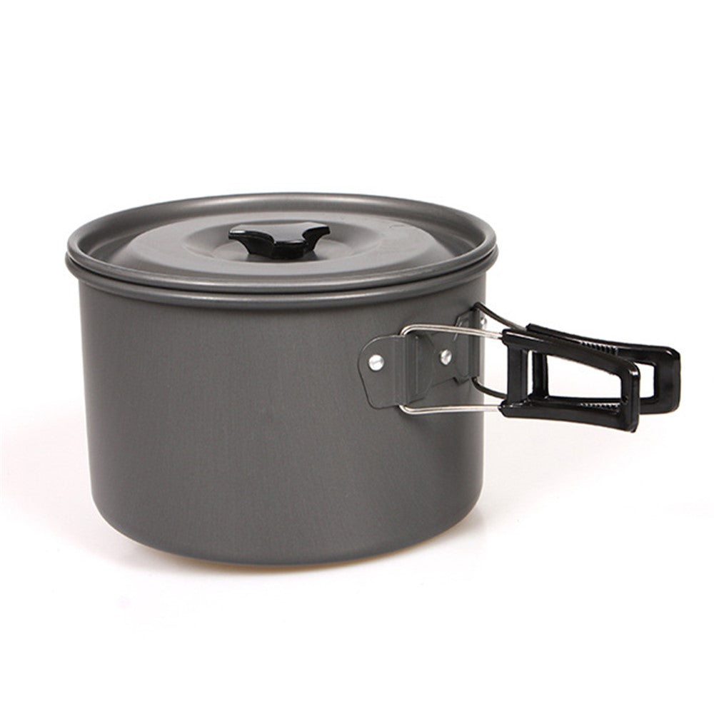 HALIN Aluminum Camping Cookware Outdoor Picnic Boiling Pot Teapot for Cooking Food BPA-free, No FDA Certified , Size: L