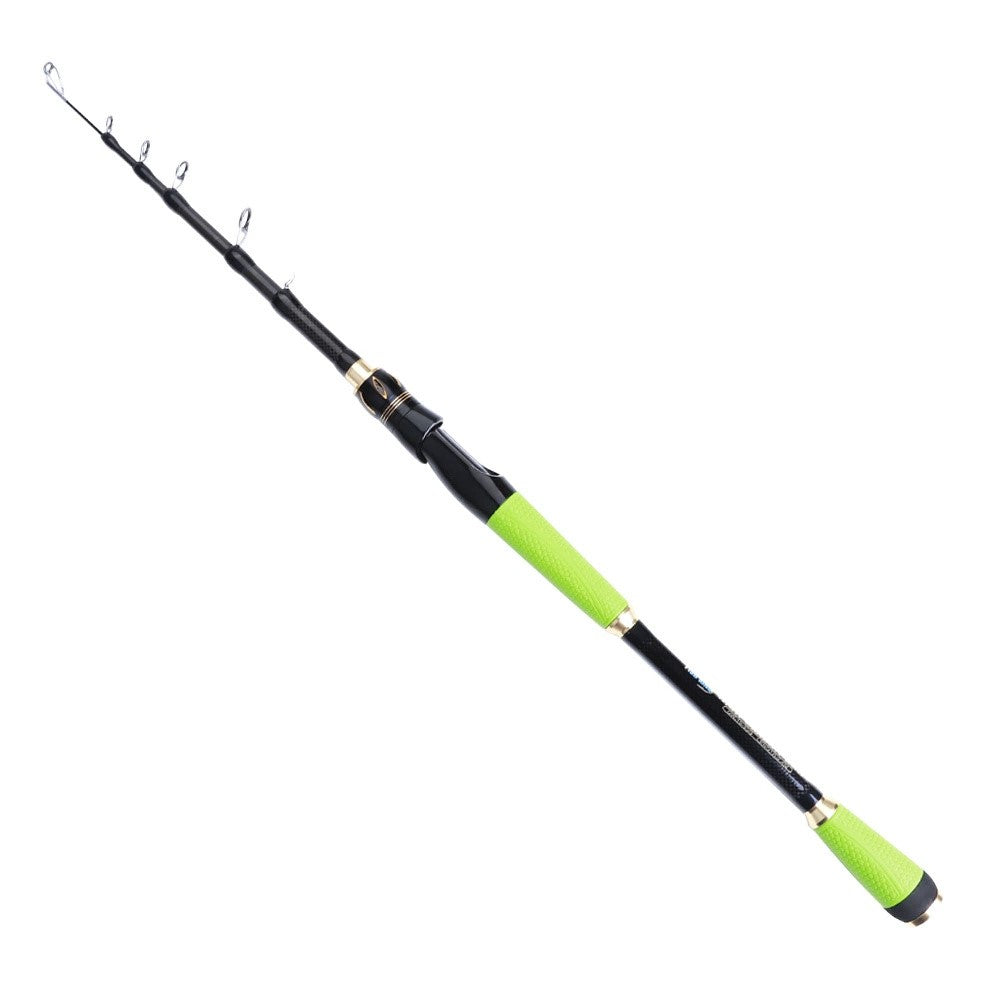 FISHKING 2.4m Telescopic Fishing Rod Straight Handle C.W 5-30g Glass Fiber Casting Rod