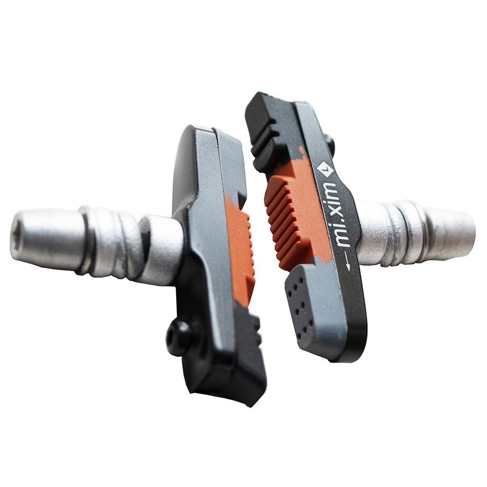 MI.XIM 1 Pair 55mm Bicycle Brake Non-Slip Block Rubber+Aluminum Alloy Road Mountain Bike Brake Pads