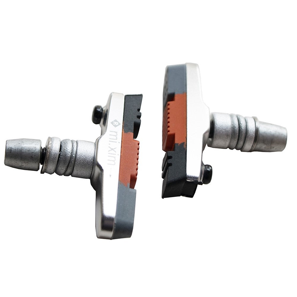 MI.XIM 1 Pair 55mm Bicycle Brake Non-Slip Block Rubber+Aluminum Alloy Road Mountain Bike Brake Pads