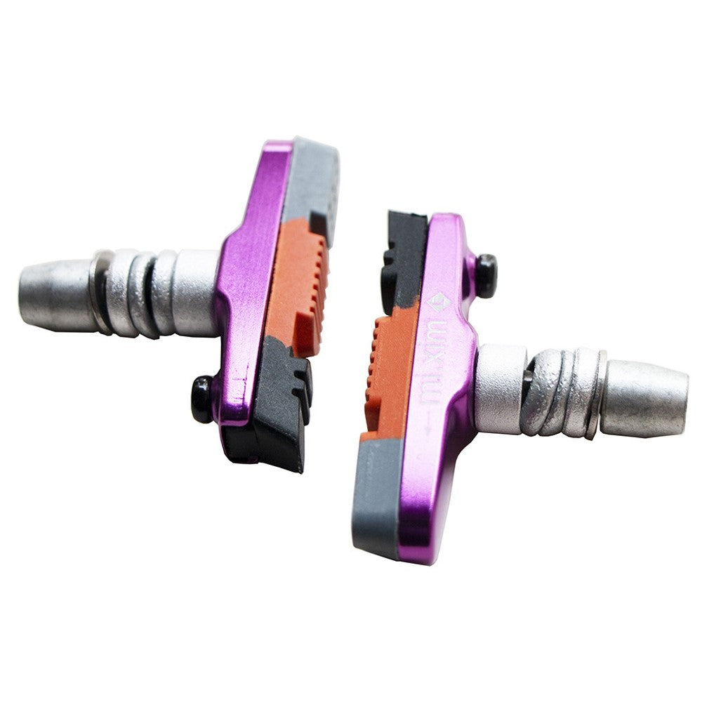 MI.XIM 1 Pair 55mm Bicycle Brake Non-Slip Block Rubber+Aluminum Alloy Road Mountain Bike Brake Pads