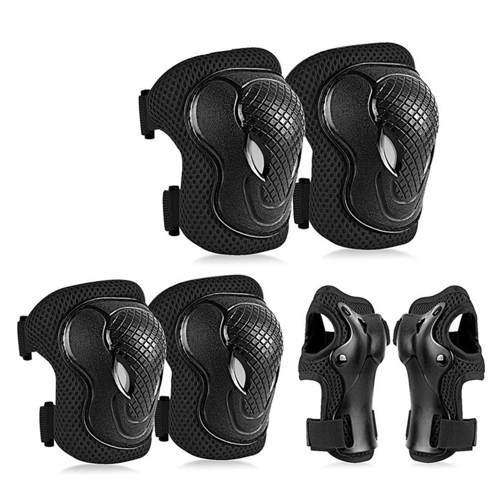 MD-611 6Pcs / Set Children Bicycle Roller Skating Knee Elbow Wrist Pads Skateboard Ski Anti-Fall Guard Protective Gear