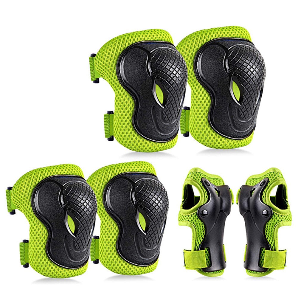 MD-611 6Pcs / Set Children Bicycle Roller Skating Knee Elbow Wrist Pads Skateboard Ski Anti-Fall Guard Protective Gear