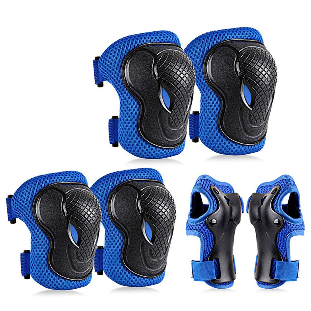 MD-611 6Pcs / Set Children Bicycle Roller Skating Knee Elbow Wrist Pads Skateboard Ski Anti-Fall Guard Protective Gear