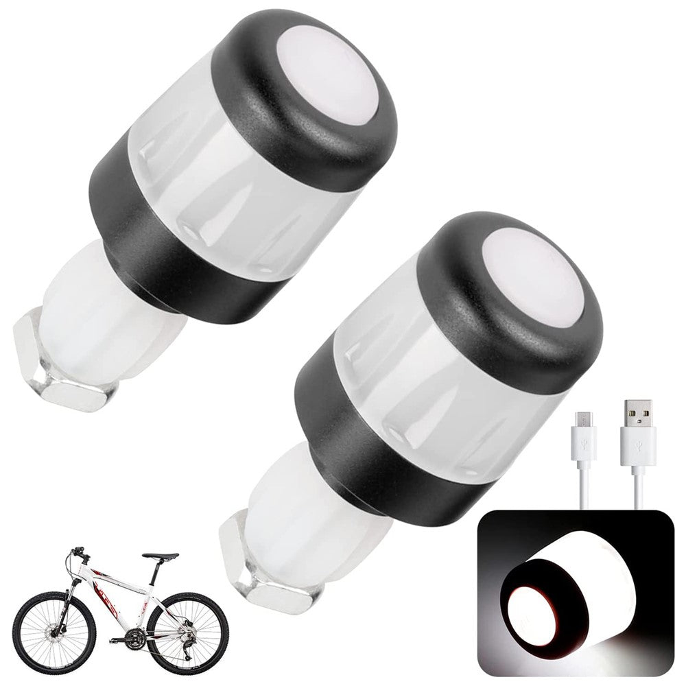 ULIP 2Pcs Bicycle Signal Light Practical Handlebar Light End Plug Bike Grips Bike Indicators for 17.3-21mm Rod Inner Diameter