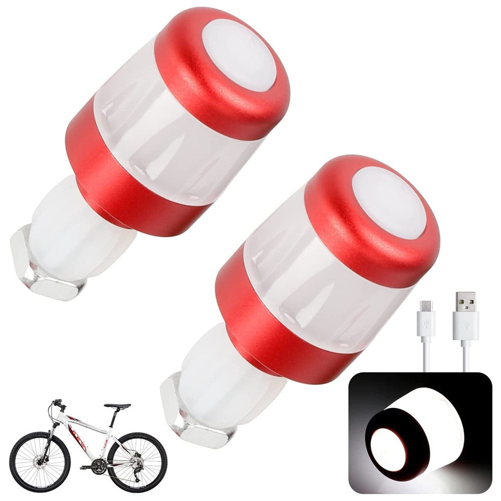 ULIP 2Pcs Bicycle Signal Light Practical Handlebar Light End Plug Bike Grips Bike Indicators for 17.3-21mm Rod Inner Diameter