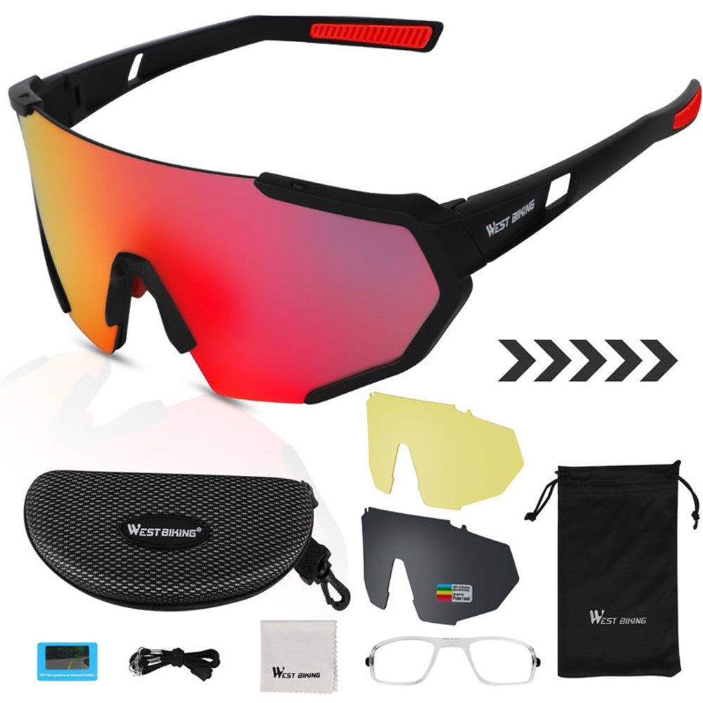 WEST BIKING UV400 Protection with HD Lens Outdoor Sport Cycling Glasses Polarized Sunglasses