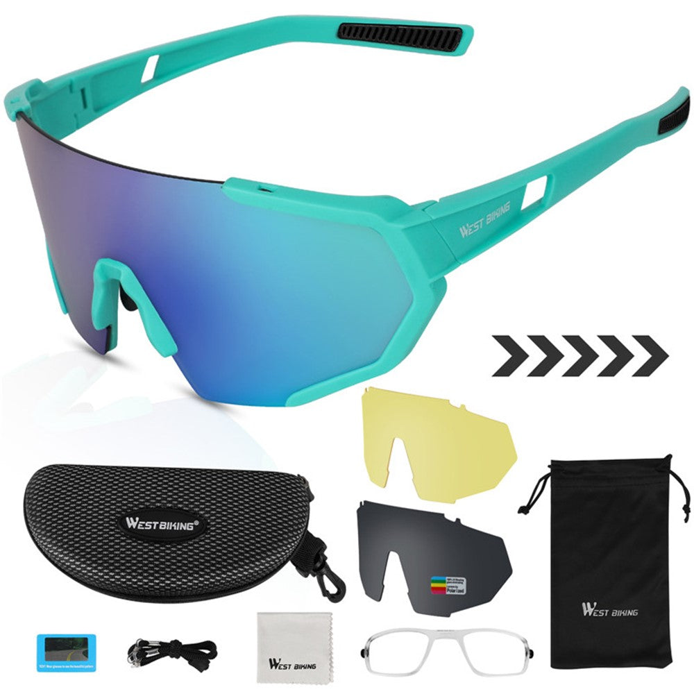 WEST BIKING UV400 Protection with HD Lens Outdoor Sport Cycling Glasses Polarized Sunglasses
