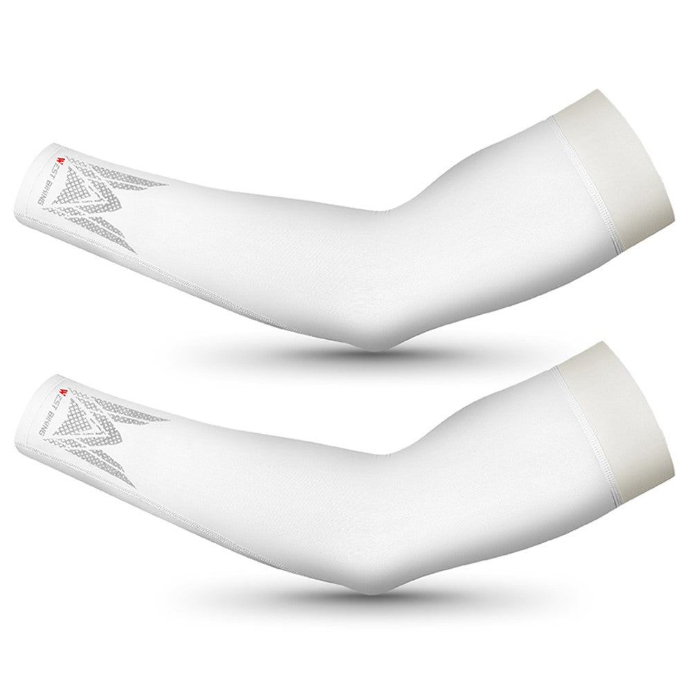 WEST BIKING YP0212125 1 Pair Unisex Ice Silk Cooling Sleeves Summer Sunscreen UV Protection Arm Sleeves