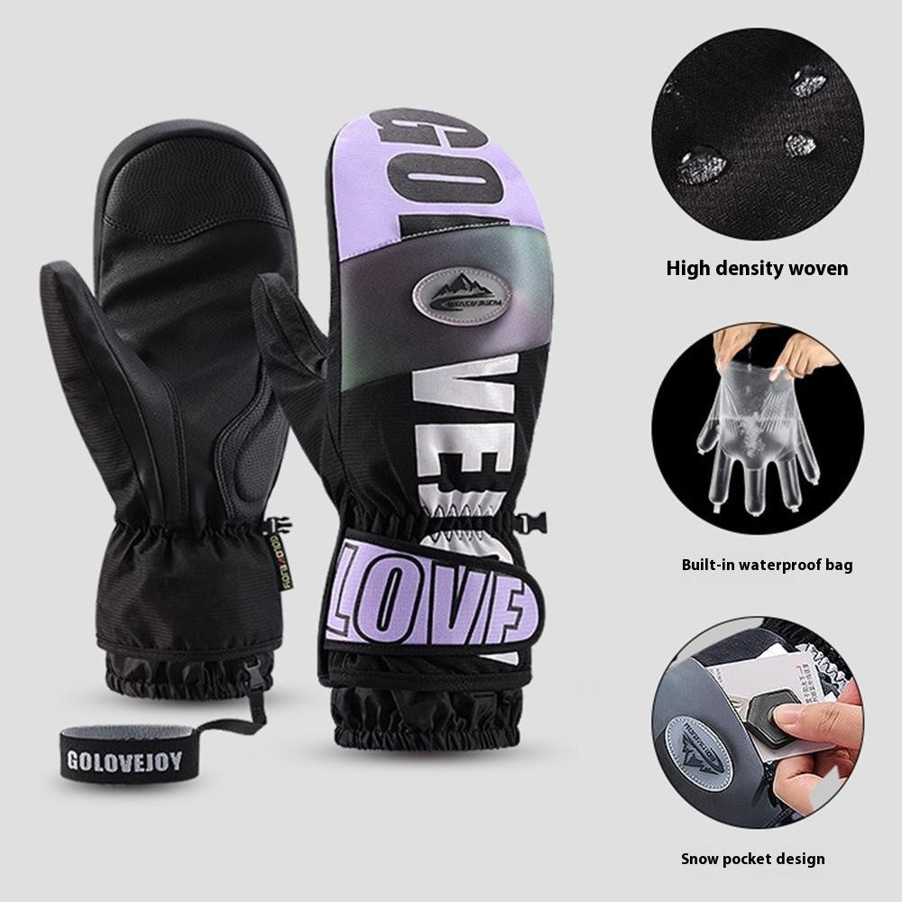 GOLOVEJOY SK34 1 Pair Winter Skiing Gloves Waterproof Windproof Warm Touch Screen Mittens
