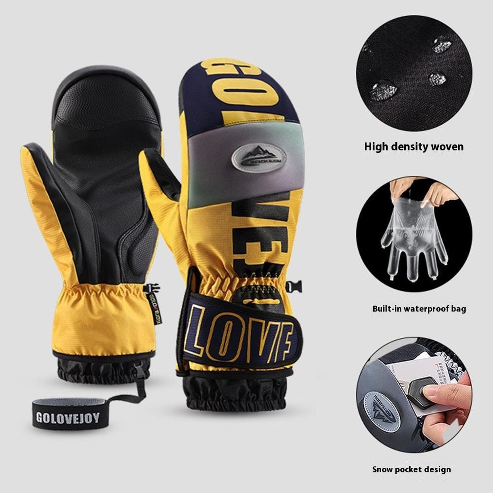 GOLOVEJOY SK34 1 Pair Winter Skiing Gloves Waterproof Windproof Warm Touch Screen Mittens
