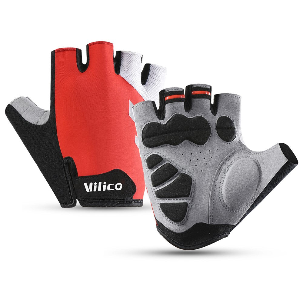 VILICO A0066V 1 Pair Size S Cycling Fitness Fishing Outdoor Sports Gloves Shock Absorbing Anti Slip Half Finger Gloves