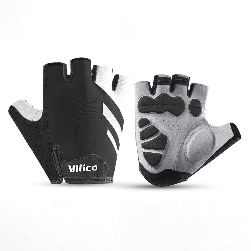 VILICO A0066V 1 Pair Size S Cycling Fitness Fishing Outdoor Sports Gloves Shock Absorbing Anti Slip Half Finger Gloves