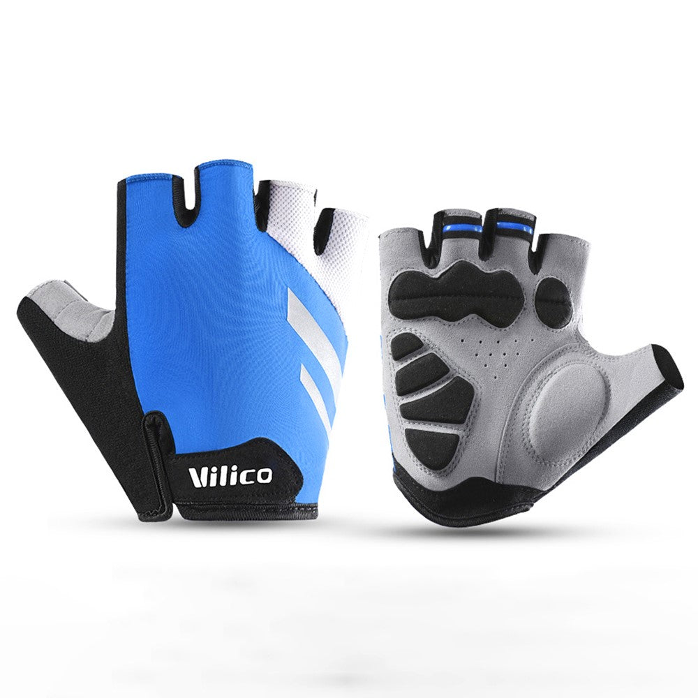 VILICO A0066V 1 Pair Size S Cycling Fitness Fishing Outdoor Sports Gloves Shock Absorbing Anti Slip Half Finger Gloves