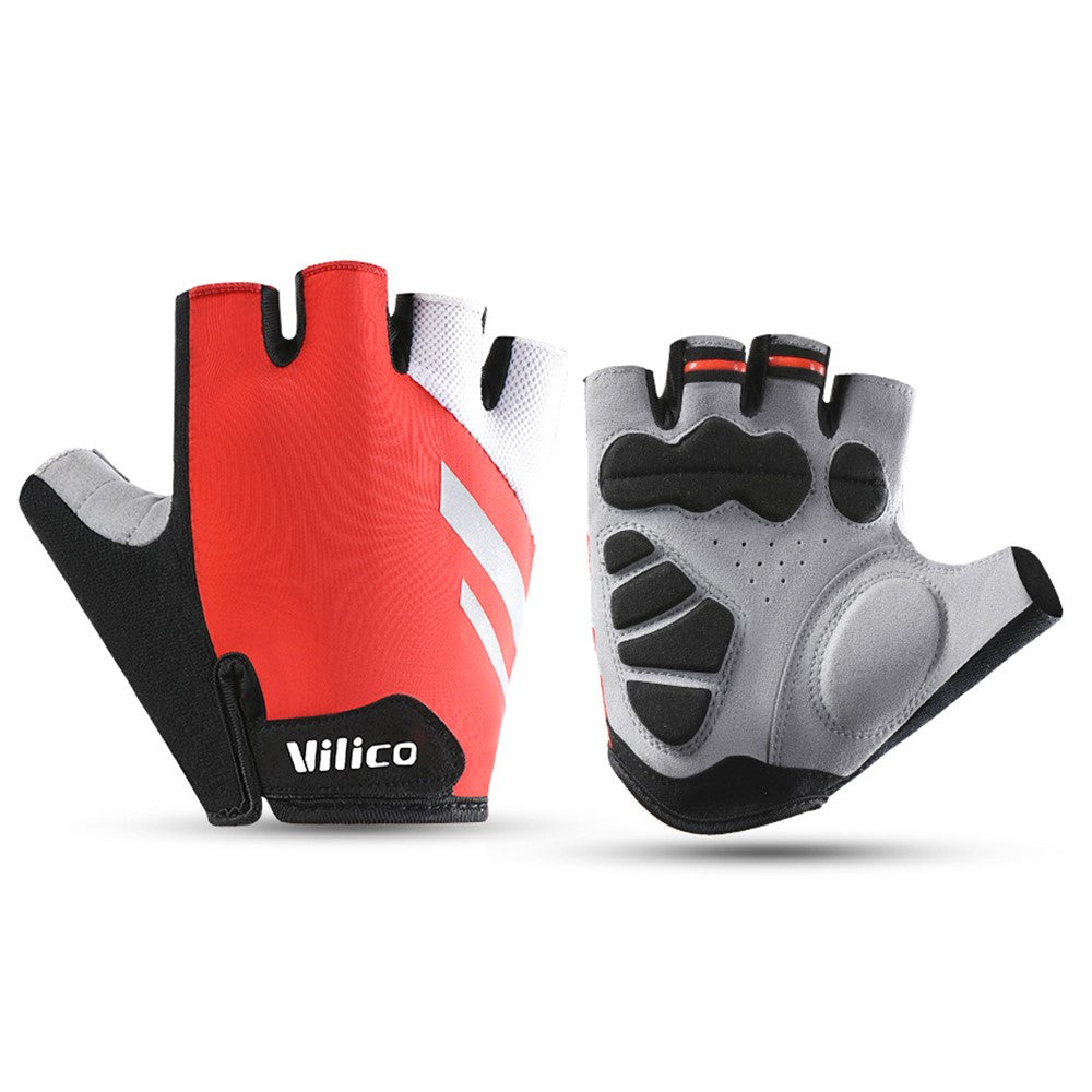 VILICO A0066V 1 Pair Size M Cycling Fitness Fishing Outdoor Sports Gloves Shock Absorbing Anti Slip Half Finger Gloves