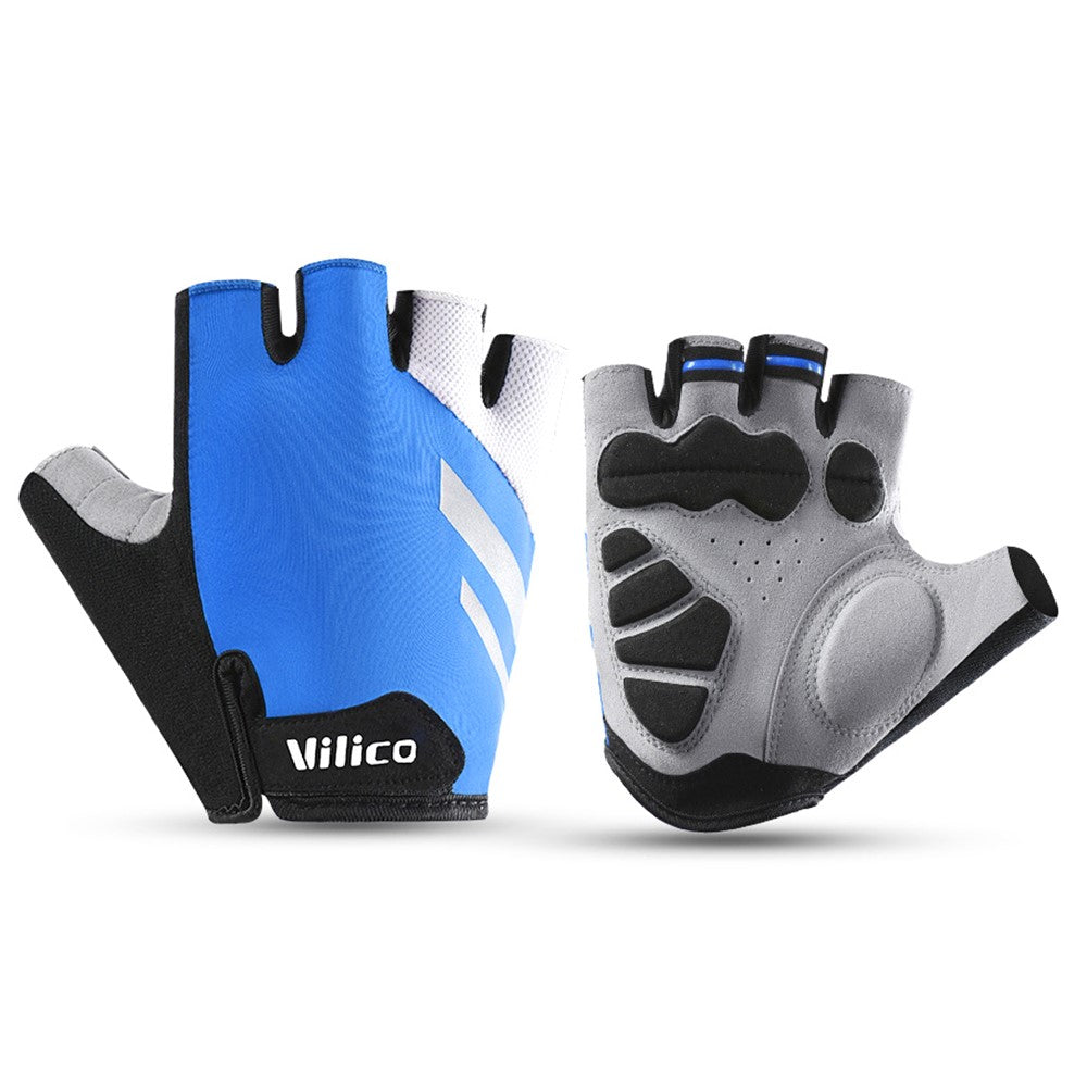 VILICO A0066V 1 Pair Size M Cycling Fitness Fishing Outdoor Sports Gloves Shock Absorbing Anti Slip Half Finger Gloves