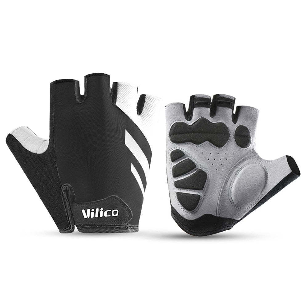 VILICO A0066V 1 Pair Size L Cycling Fitness Fishing Outdoor Sports Gloves Shock Absorbing Anti Slip Half Finger Gloves
