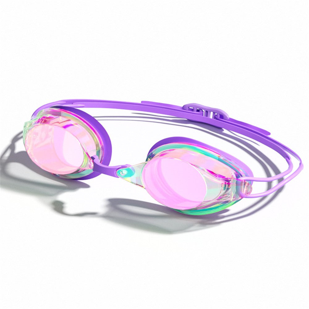 692 Adult Swimming Goggles Competition Racing Electroplated Swim Glasses with 2 Nose Bridges