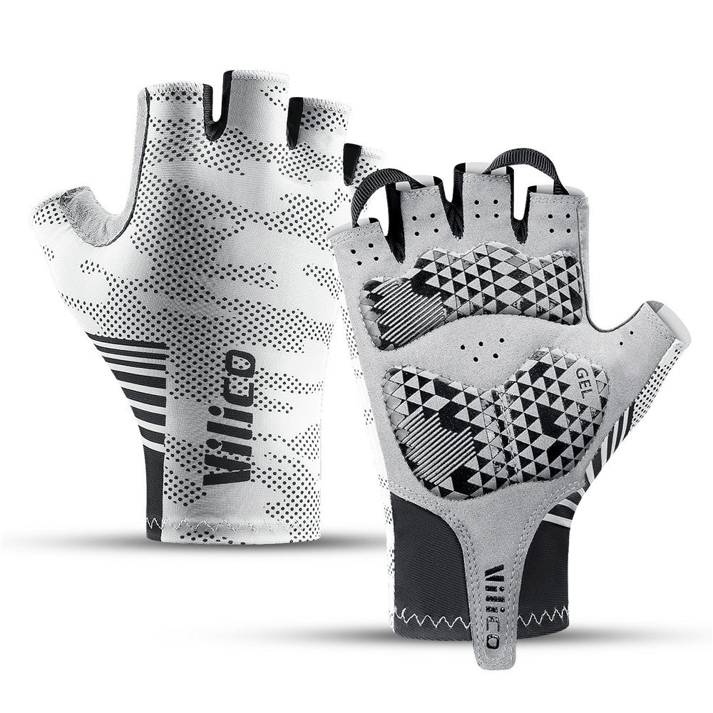 VILICO A0130 1 Pair Shock Absorbing Half Finger Cycling Gloves Breathable Outdoor Sports Mittens