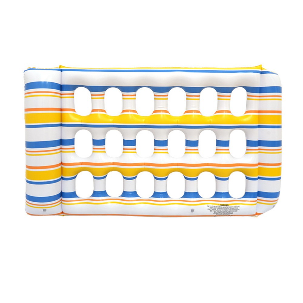 Inflatable Pool Float Lounge Chair PVC Thickened Air Mattress Single Person Floating Lounger with Holes