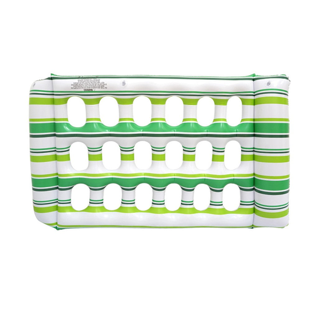 Inflatable Pool Float Lounge Chair PVC Thickened Air Mattress Single Person Floating Lounger with Holes