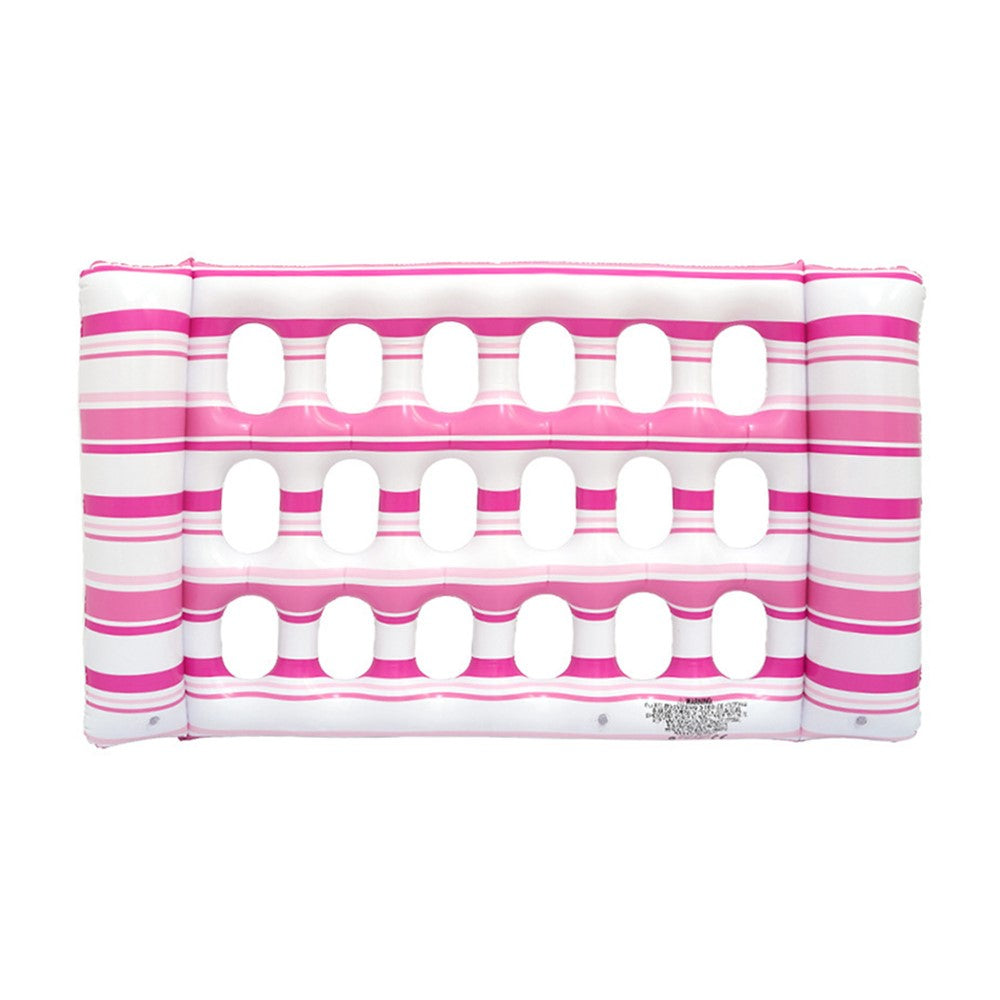 Inflatable Pool Float Lounge Chair PVC Thickened Air Mattress Single Person Floating Lounger with Holes