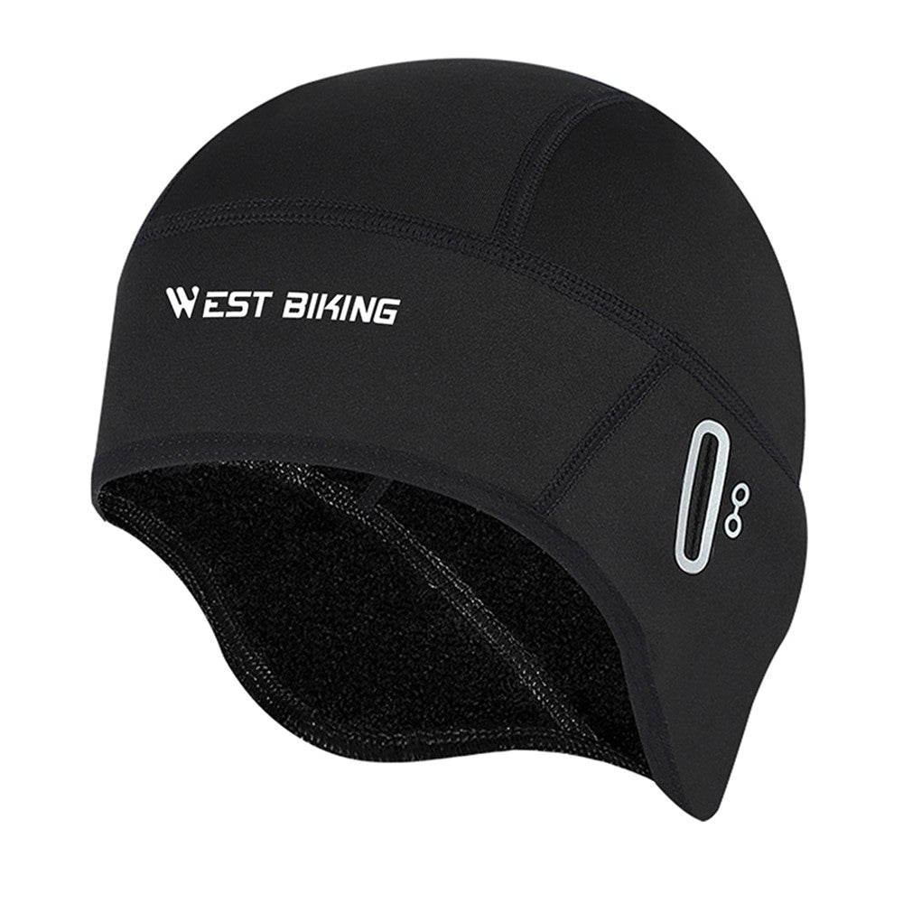 WEST BIKING YP0201348 Winter Earmuffs MTB Bicycle Cycling Cap Windproof Fleece Helmet Liner with Glasses Holes