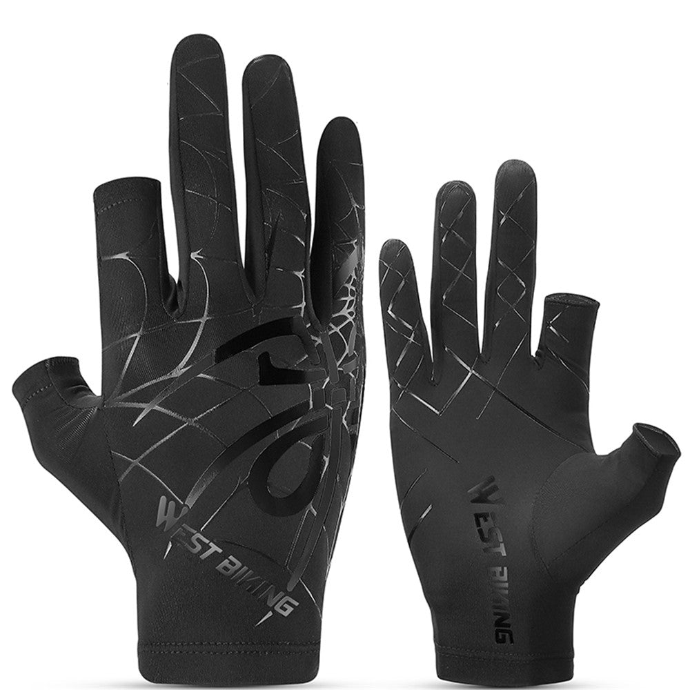 WEST BIKING YP0211238 1 Pair Outdoor Cycling Fishing Gloves Ice Silk Breathable Bicycle Gloves