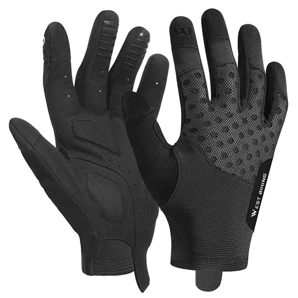 WEST BIKING YP0211245 Touch Screen Non-slip Cycling Gloves Shock-absorbing Mittens