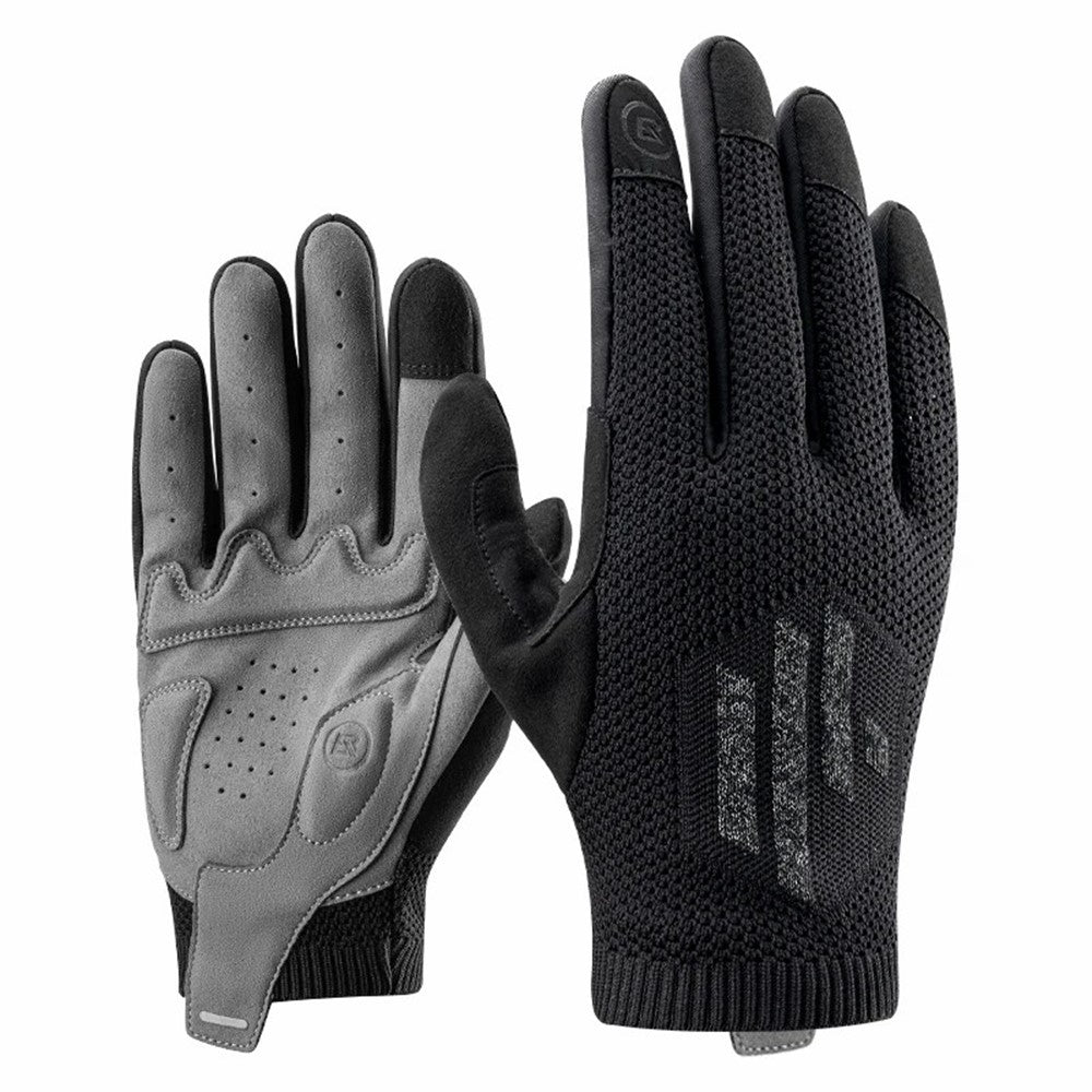 ROCKBROS S338 Men Cycling Gloves Road Bike Touch Screen Full Finger Knitted Mittens