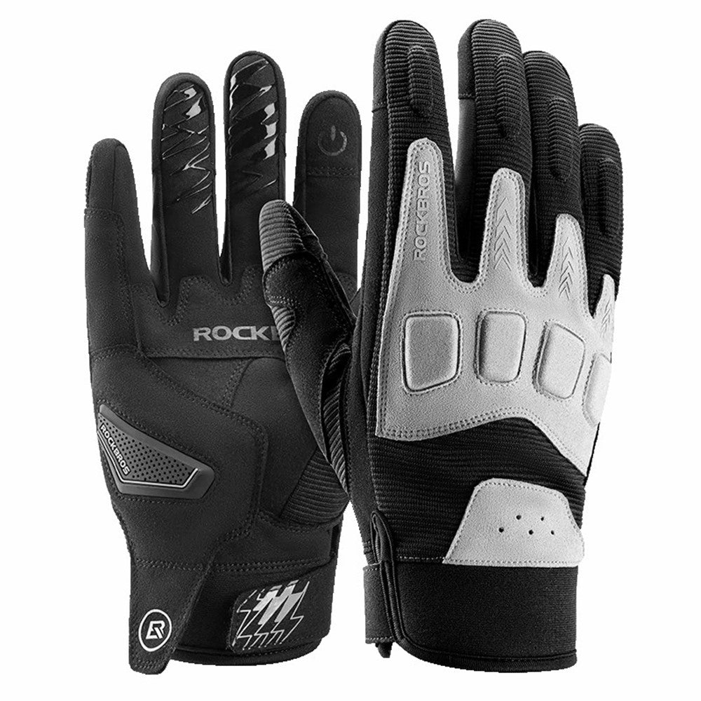 ROCKBROS MT016 1 Pair Outdoor Cycling Protection Gloves Touch Screen Full Finger Gloves