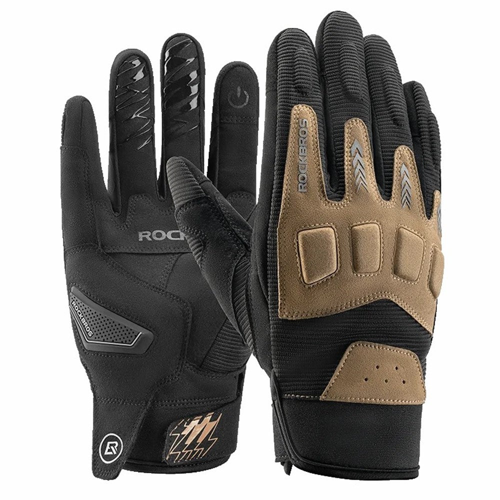 ROCKBROS MT016 1 Pair Outdoor Cycling Protection Gloves Touch Screen Full Finger Gloves