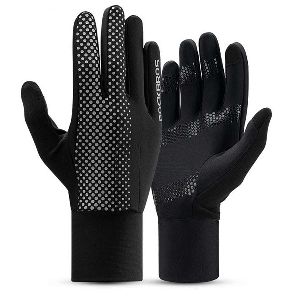 ROCKBROS S343 1 Pair Outdoor Cycling Full Finger Gloves Breathable Anti-skid Touch Screen Gloves