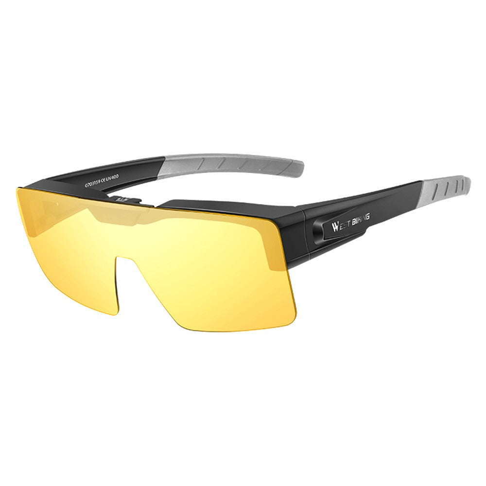 WEST BIKING YP0703159 Night Vision Lens Flip Up Glasses Night Cycling Driving Goggles