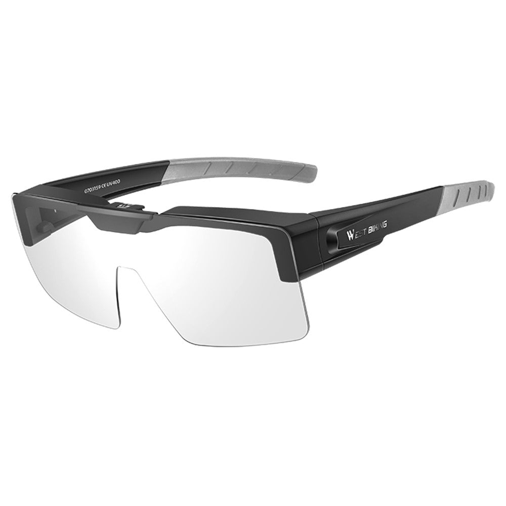 WEST BIKING YP0703159 Clear Photochromic Glasses Cycling Goggles Sunglasses