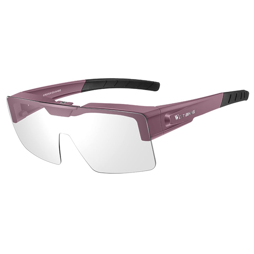 WEST BIKING YP0703159 Clear Photochromic Glasses Cycling Goggles Sunglasses