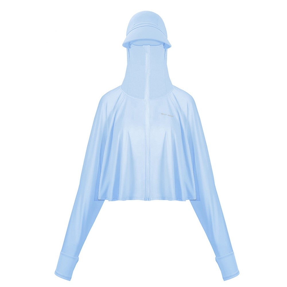 WEST BIKING YP0202331 Women's Ice Silk Hooded Jacket Sun Protection Long Sleeves Clothing