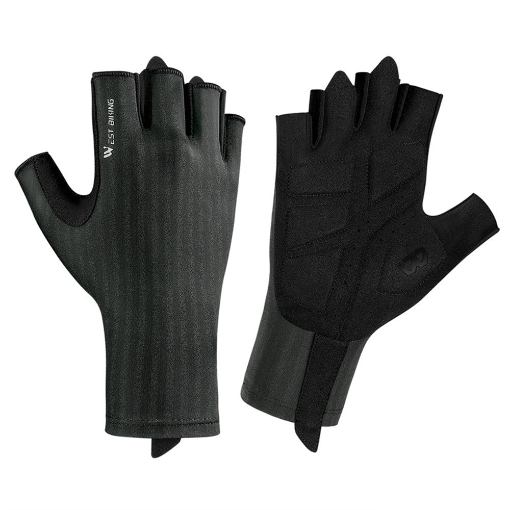 WEST BIKING YP0211247 1 Pair Anti-Skid Cycling Gloves Unisex Bike Breathable Half Finger Gloves