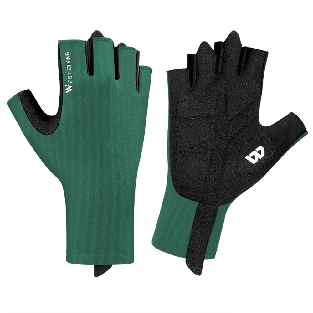WEST BIKING YP0211247 1 Pair Anti-Skid Cycling Gloves Unisex Bike Breathable Half Finger Gloves
